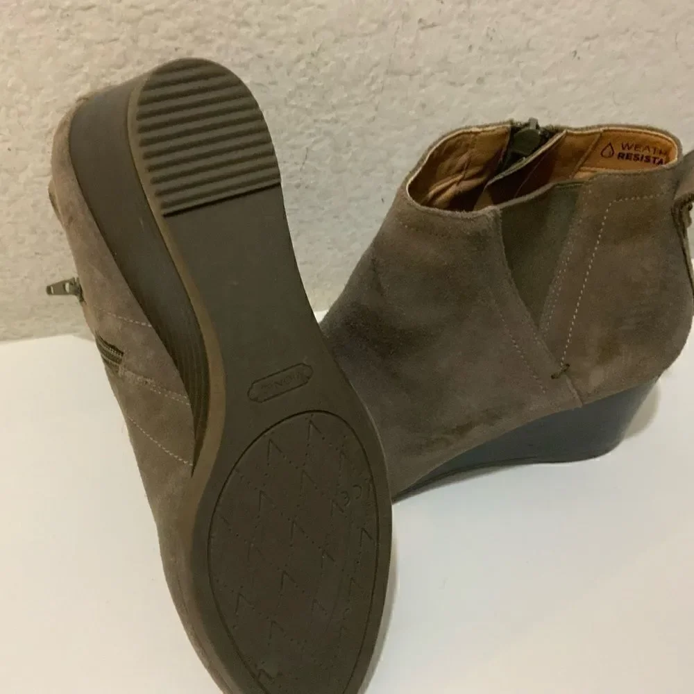 Vionic Gray Paloma Wedge Ankle Boot Women Size 9